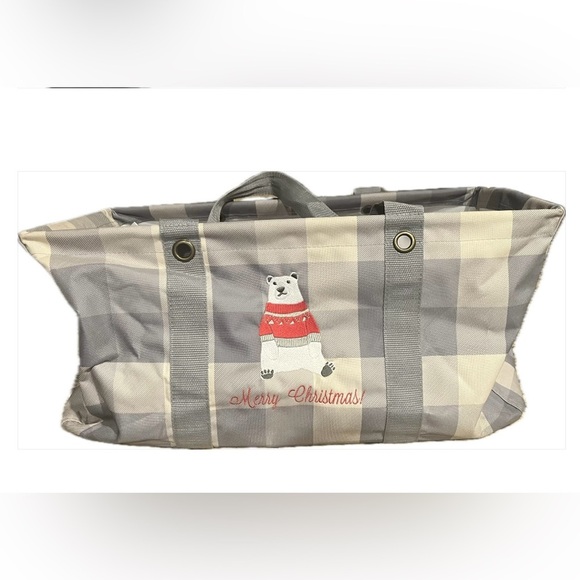 NWOT Embroidered Thirty-One large utility tote bag. Retired & NLA. - Picture 1 of 8